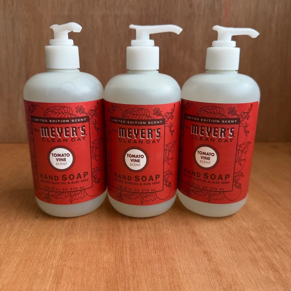 Mrs. Meyer's Clean Day Tomato Vine Hand Soap bundle 12.5oz Limited Edition